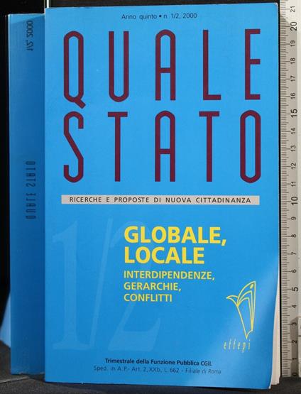 Quale Stato. Globale, Locale, Interdipendenze. - copertina