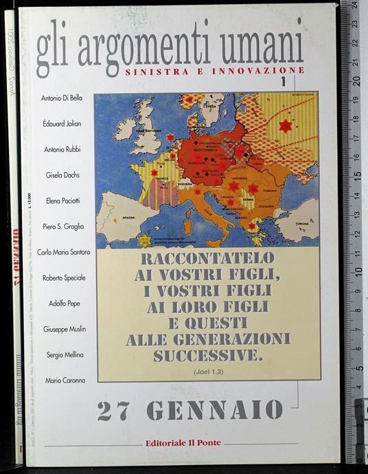 Gli argomenti umani. 27 Gennaio - copertina