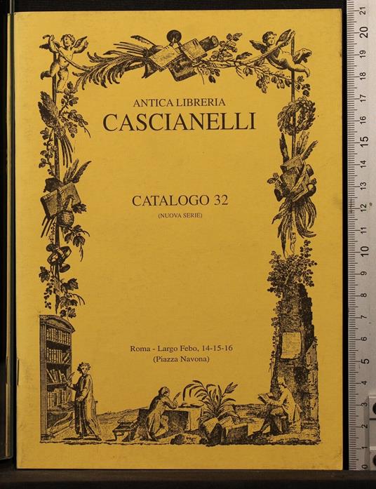 Antica libreria cascianelli catalogo 32 - copertina