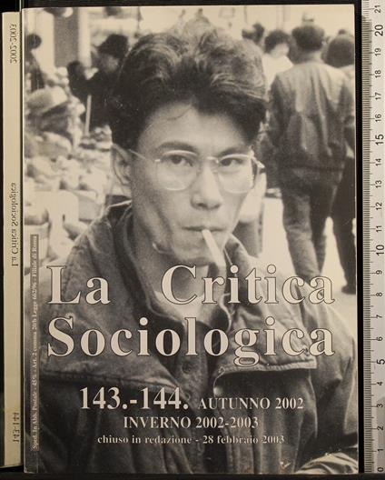 La critica sociologica 143-144. 2003 - copertina