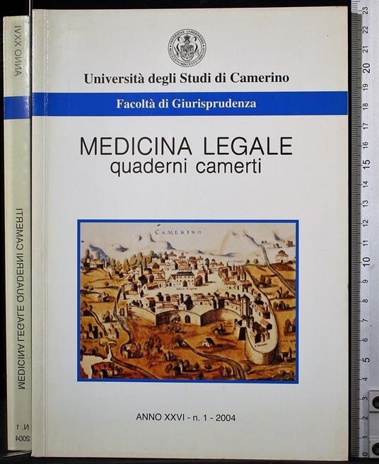 Medicina legale quaderni camerti Vol 1 - copertina