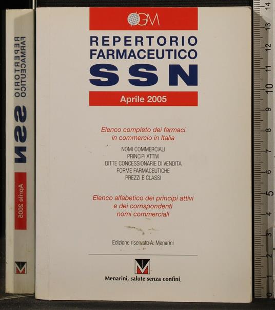 Repertorio Farmaceutico Ssn. Aprile 2005 - copertina