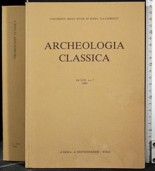 Archeologia classica. Vol LVII-Ns 7 - copertina