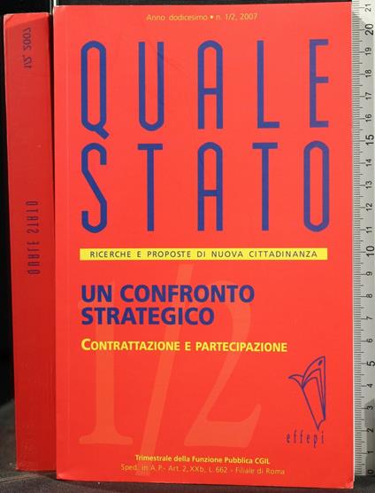 Quale Stato. Un Confronto Strategico - copertina