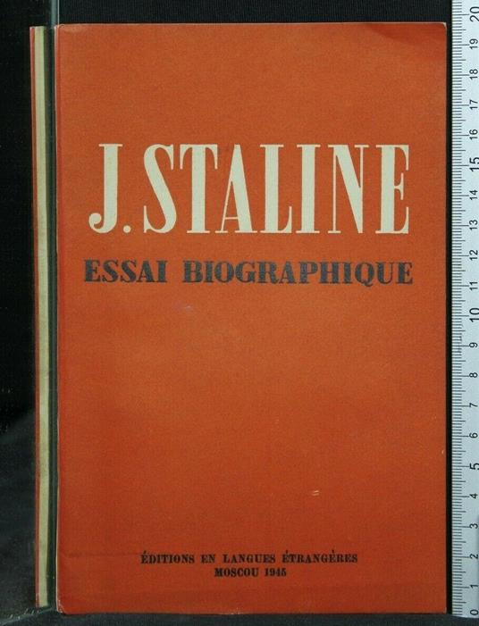 J. Staline Essai Biographique - copertina
