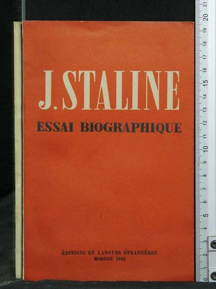 J. Staline Essai Biographique - copertina