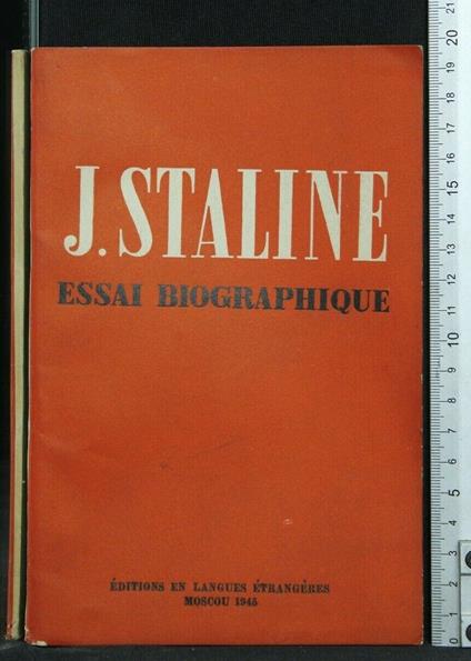 J. Staline Essai Biographique - copertina