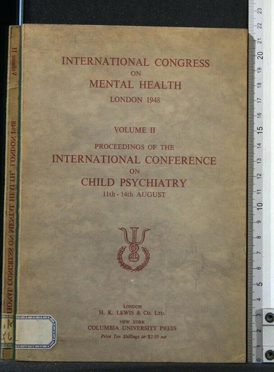 International Congress On Mental Health Vol 2 - copertina