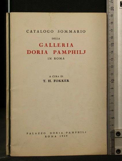 Catalogo Sommario Della Galleria Doria Pamphilj in Roma - copertina