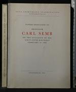 Papers Dedicated To Professor Carl Semb