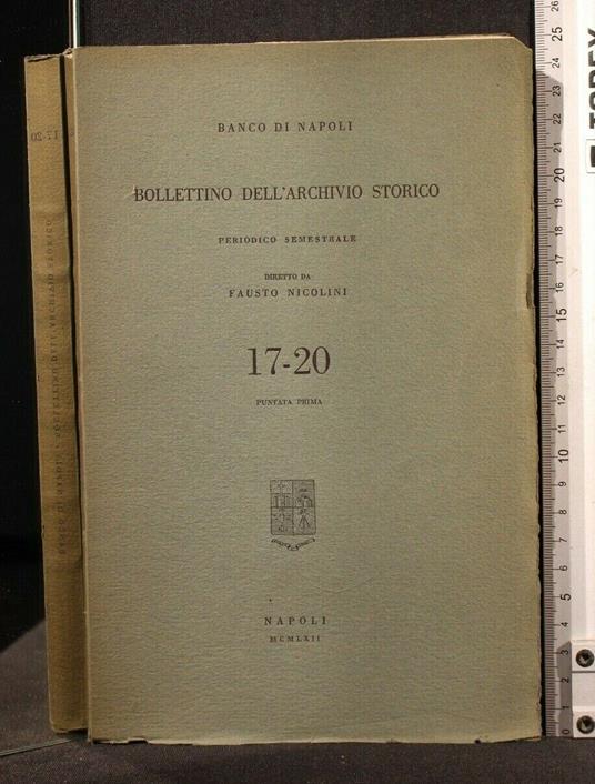 Bollettino Dell'Archivio Storico Banco di Napoli - copertina