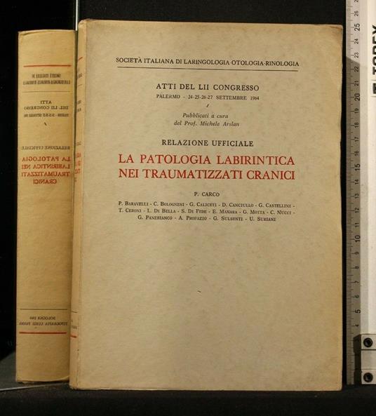 Atti Del Lii Congresso La Patologia Labirintica Nei - copertina