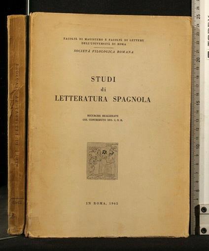 Studi di Letteratura Spagnola - copertina