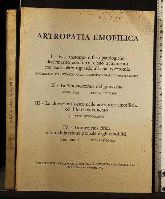 Artropatia Emofilica - copertina