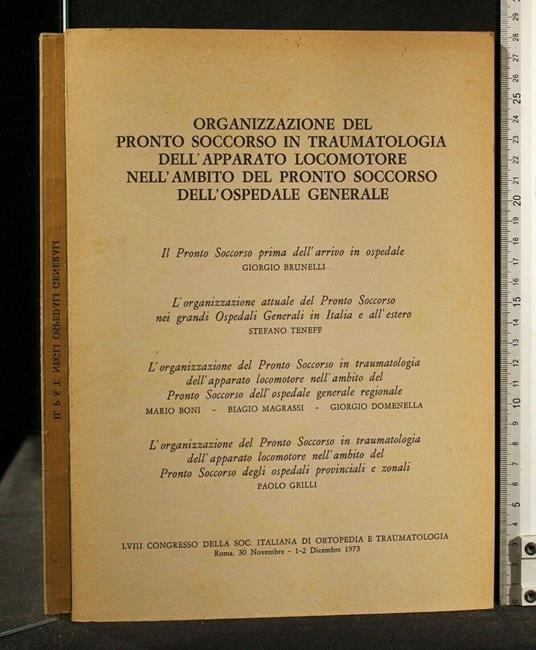 Organizzazione Del Pronto Soccorso in Traumatologia - copertina