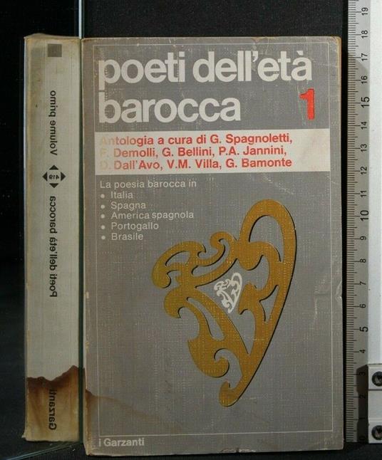 Poeti Dell'Età Barocca Vol 1, 2 - copertina