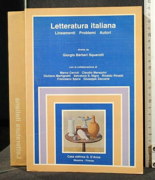 Letteratura Italiana Lineamenti Problemi Autori - copertina