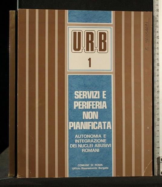 Urb 1 Servizi e Periferia Non Pianificata Autonomia E - copertina