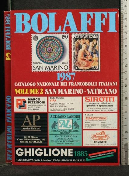 Bolaffi Catalogo Nazionale Dei Francobolli 1987 Vol 2 - copertina