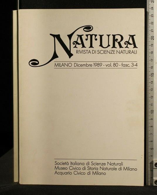 Natura Rivista di Scienze Naturali - copertina