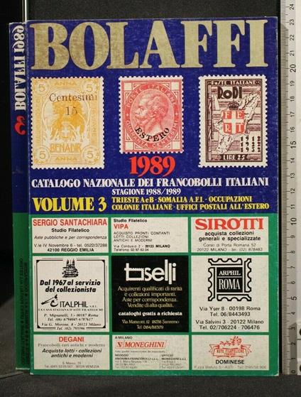 Bolaffi Catalogo Nazionale Dei Francobolli 1989 Vol 3 - copertina