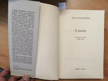 Manuel Vazquez Montalban - Il Pianista - Sellerio - 1991 - Romanzo - Manuel Vázquez Montalbán - copertina