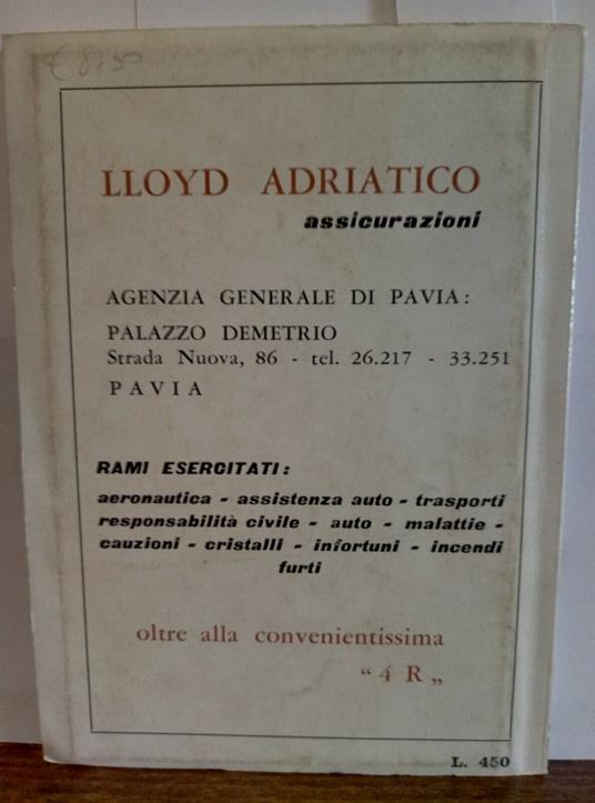 Guida Di Pavia Con Pianta - Giovanni Ricciardi 1968 Ponzio 1 Ed. - Giovanni Ricciardi - copertina