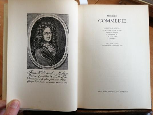 Moliere - Commedie 1960 Mondadori Don Giovanni Il Misantropo Il Tartufo Ecc - Molière - copertina