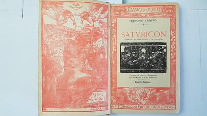 Petronio Arbitro - Satyricon 1920 Formiggini Xilografie Barbieri Classici Ridere - Arbitro Petronio - copertina