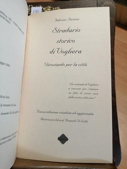 Stradario Storico Di Voghera - F. Bernini - Fabrizio Bernini - copertina