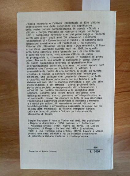 Sergio Pautasso - Guida A Vittorini Biografia - 1977 - Bur Rizzoli - Sergio Pautasso - copertina