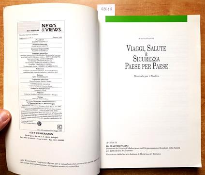 Viaggi Salute & Sicurezza Paese Per Paese - Manuale Per Il Medico Pasini - Walter Pasini - copertina