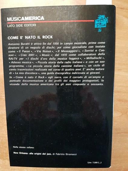 Antonino Buratti - Come è Nato Il Rock - Lato Side Editori 1981 - Antonio Butti - copertina