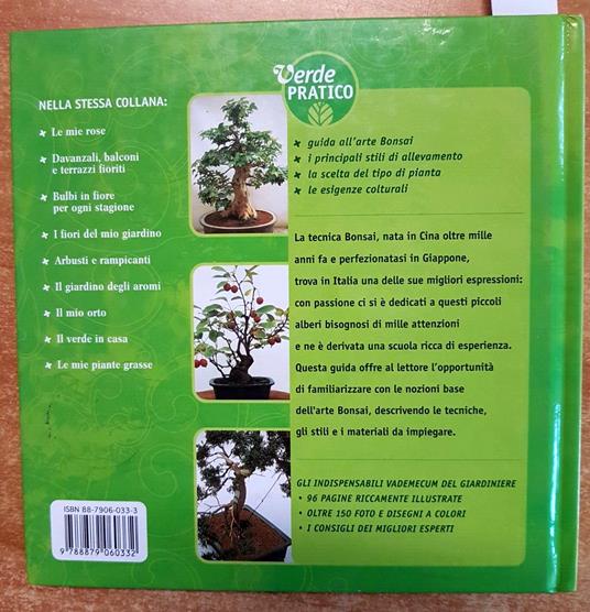 Meravigliosi Bonsai - Gribaudo 2005 I Manuali Verde Pratico Schede Tecniche - Tiziano Zanini - copertina