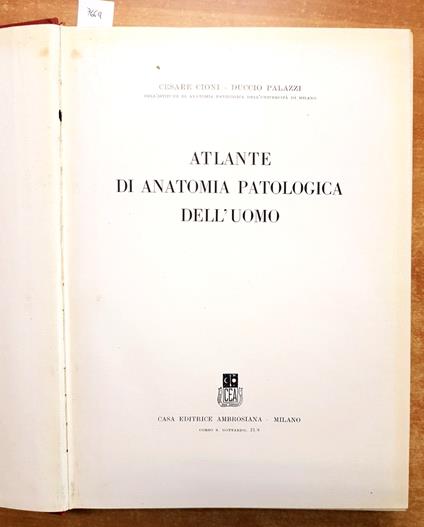 Atlante Anatomia Patologica Dell'Uomo - copertina