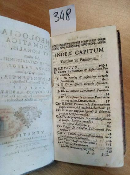 1734 Theologia Dogmatica Et Moralis - Ludovico Habert - Balleoniana - copertina