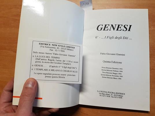 Fabio Giannini - Genesi Capitolo 6 I Figli Degli Dei 1996 La Nuova Fucina( - Giovanni Fabio Giannini - copertina