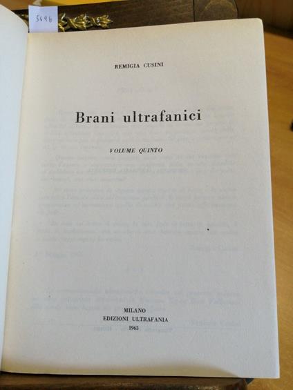 Remigia Cusini - Brani Ultrafanici Vol.5 Ultrafania 1965 Medium Esoterismo - Remigia Cusini - copertina