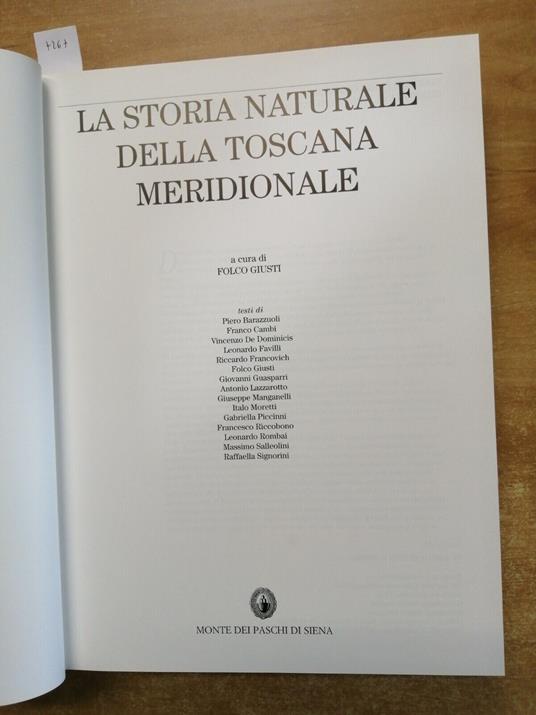 Folco Giusti - La Storia Naturale Della Toscana Meridionale Monte Dei Paschi7267 - Folco Giusti - copertina