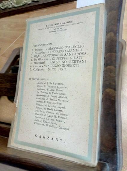 Bertani - Leopoldo Marchetti 1948 Garzanti 1 Ed. - Pensiero E Azione - Leopoldo Marchetti - copertina