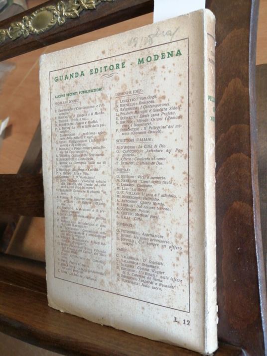 Filippo Piemontese - Il Pellegrino Del Mistero Giovanni Pascoli 1938 Guanda/2395 - Filippo Piemontese - copertina