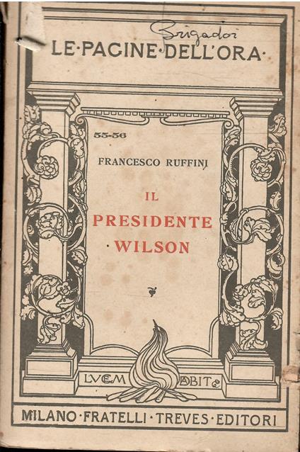 Il Presidente Wilson - Francesco Ruffini - copertina