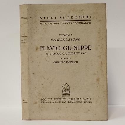 guerra giudaica. vol. I (Introduzione) - Giuseppe Flavio - copertina