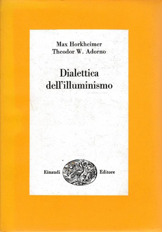 Dialettica dell’Illuminismo - copertina