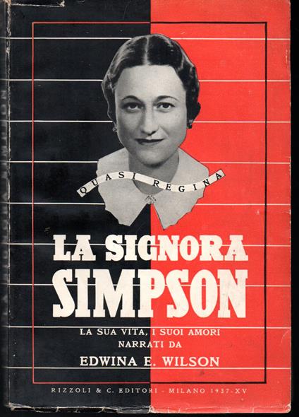 signora Simpson La sua vita, i suoi amori - Edwin Wilson - copertina