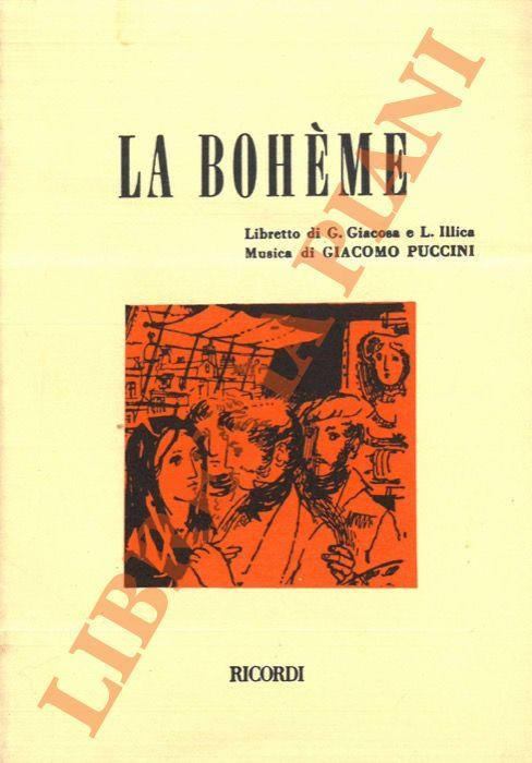 Bohème (scene da La vie de Bohème di Henry Murger). 4 quadri. Musica di Giacomo Puccini. - copertina