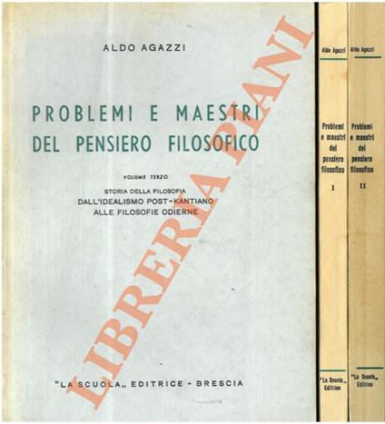 Problemi e maestri del pensiero filosofico - Aldo Agazzi - copertina