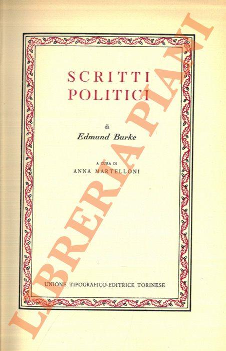 Scritti politici - Edmund Burke - copertina