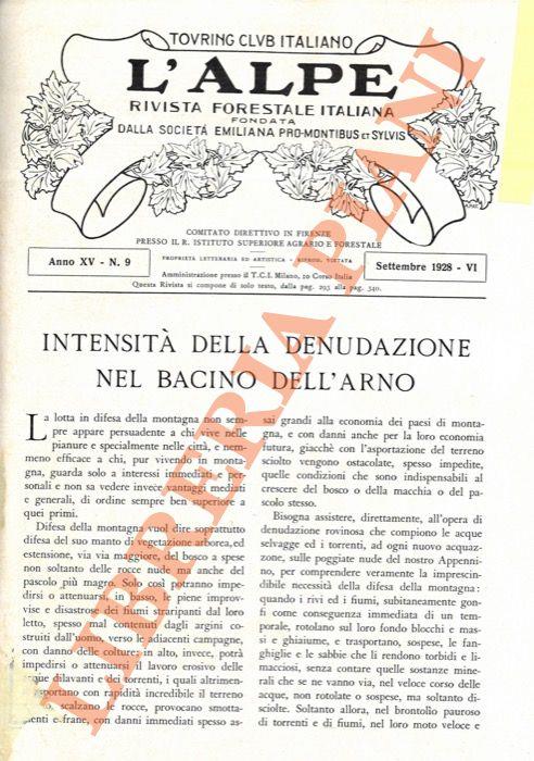 Intensità nella denudazione nel bacino dell'Arno - Giotto Dainelli - copertina