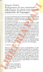 Prolegomena ad una concezione della retorica (La phonè come elemento indeducibile del linguaggio)